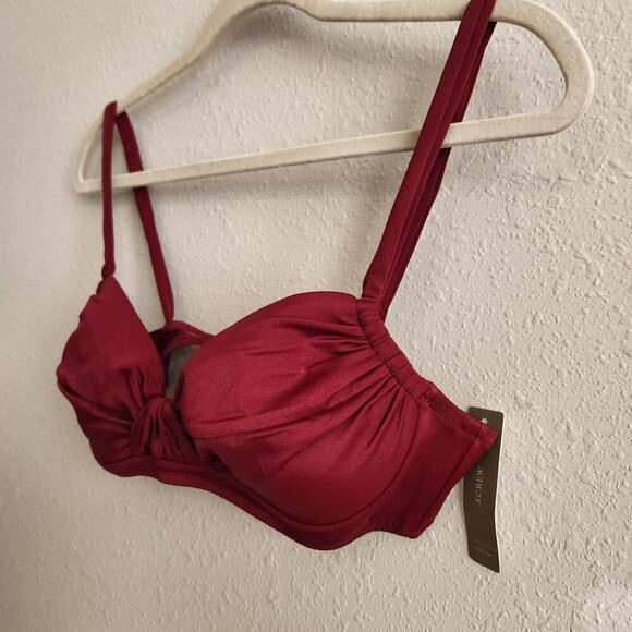 J. Crew Ruched‎ Swim Bikini Top Size Medium - Picture 4 of 8